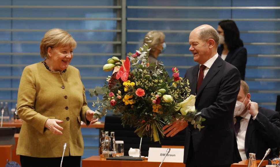 Angela Merkel ir Olafas Scholzas