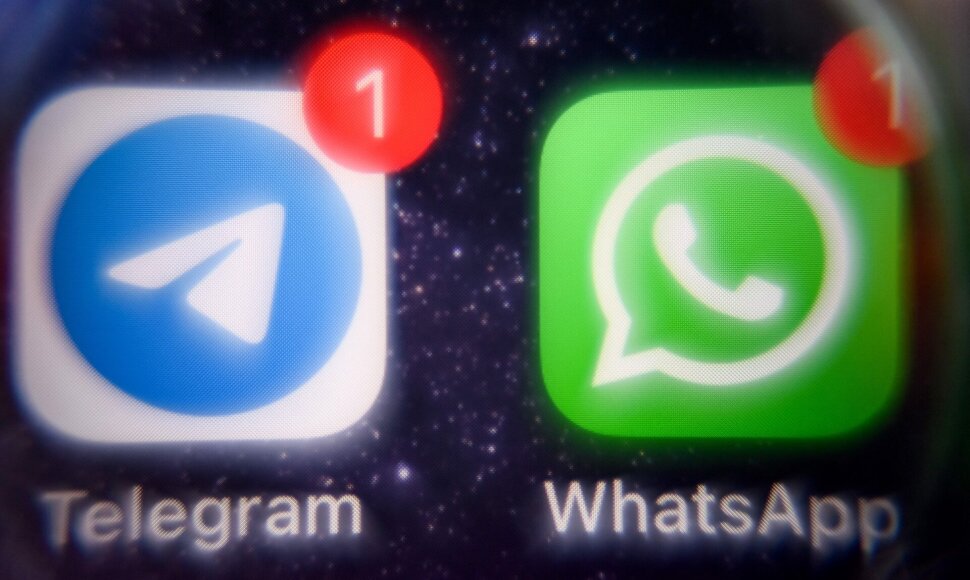 „Telegram“ ir „WhatsApp“ / - / AFP
