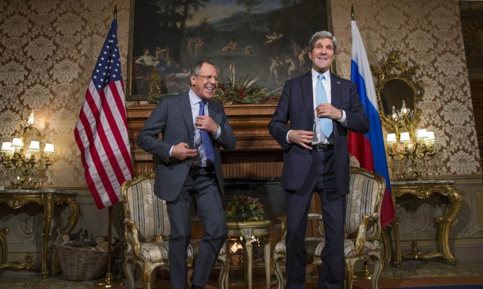 Johno Kerry ir Sergejaus Lavrovo susitikimas Romoje