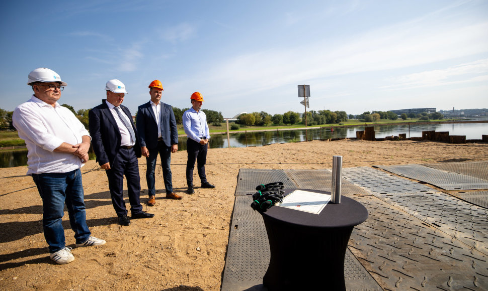 Pėsčiųjų ir dviratininkų tilto per Nemuną Kaune staybų pradžios ceremonija