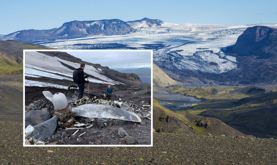Tirpstantis ledynas Islandijoje atidengė sudužusį II pasaulinio karo bombonešį