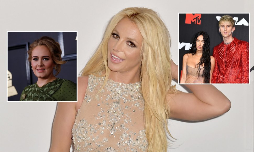 Britney Spears, Adele, Megan Fox, Machine Gun Kelly