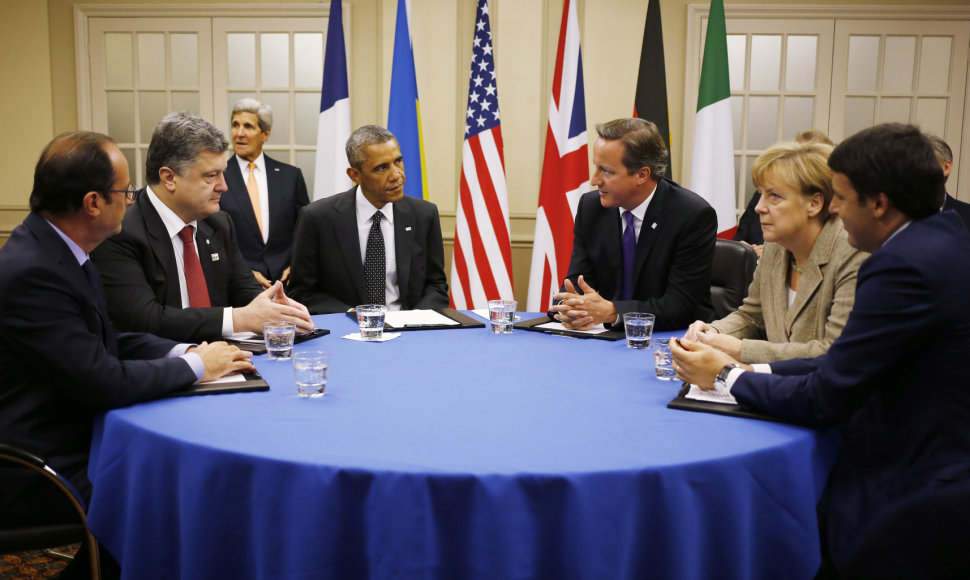 Prancūzijos, Ukrainos, JAV, Vokietijos ir Didžiosios Britanijos vadovai