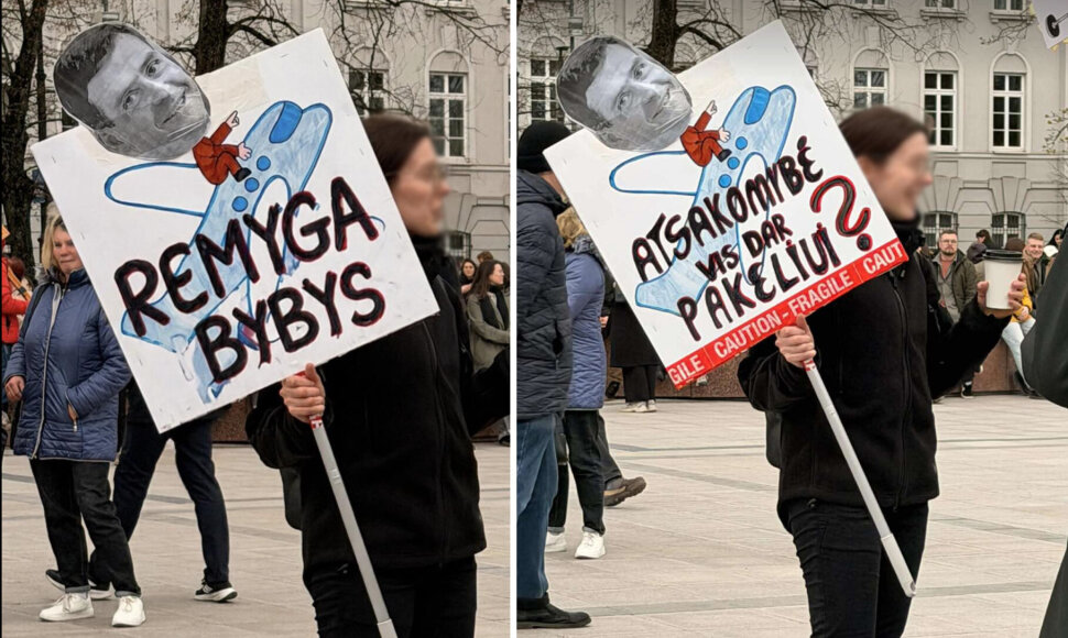 Internautai dalijasi protesto plakato klastote