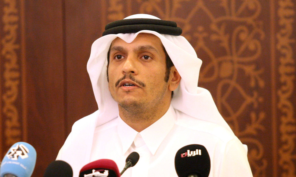 Kataro diplomatijos vadovas šeichas Mohammedas bin Abdulrahmanas al Thani