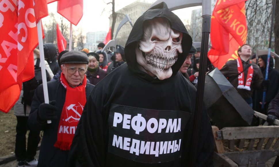 Medikų protestas Maskvoje