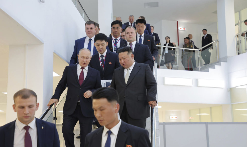 Vladimiras Putinas ir Kim Jong Unas