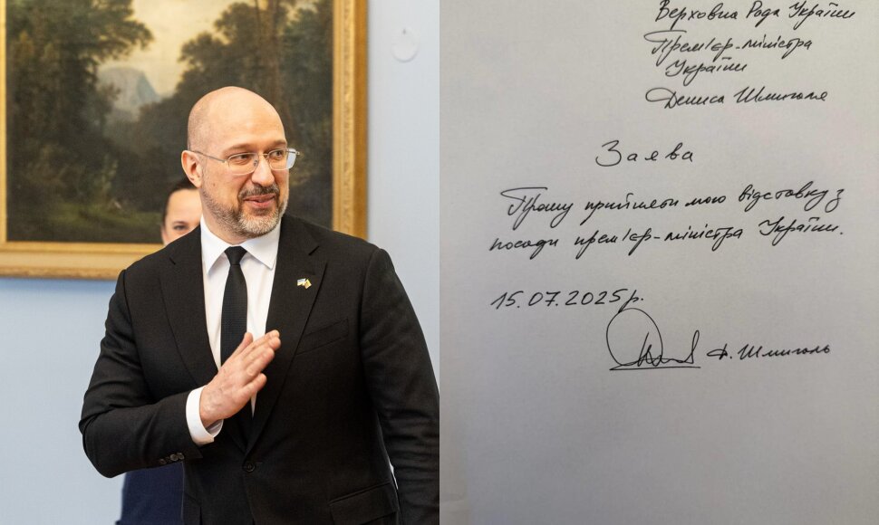 Denysas Šmyhalis ir jo atsistatydinimo pareiškimas, BNS ir D.Šmyhalio „Telegram“ nuotr.