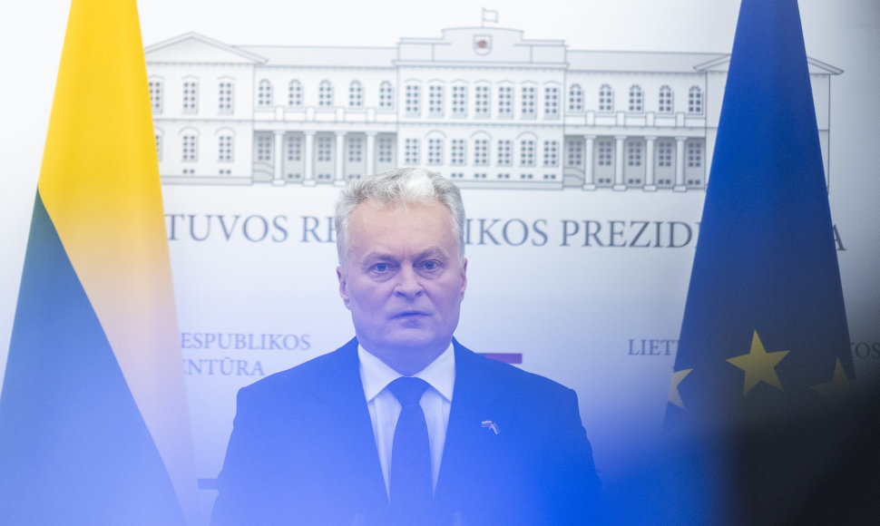 Prezidento Gitano Nausėdos spaudos konferencija apie situaciją Ukrainoje