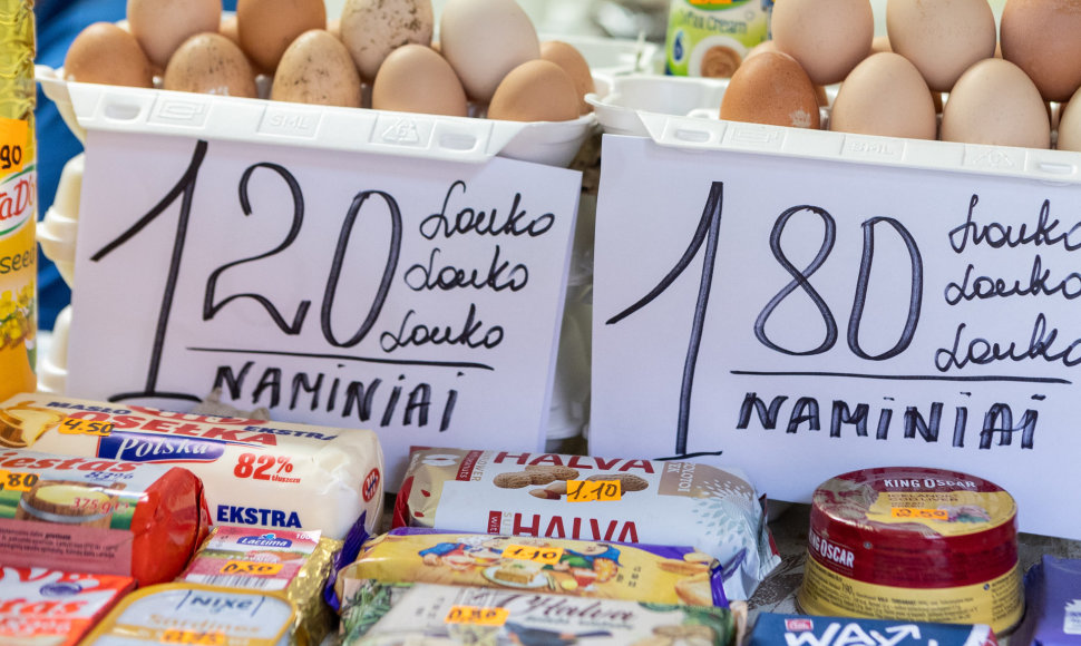 Maisto kainos Šeškinės turguje