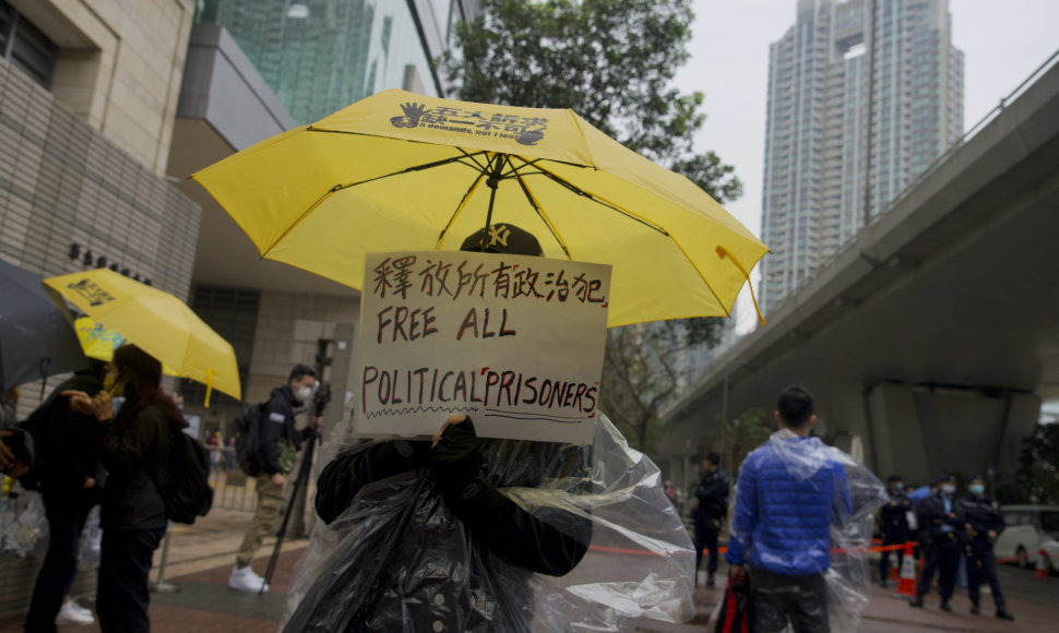 Protestuotojas Honkonge