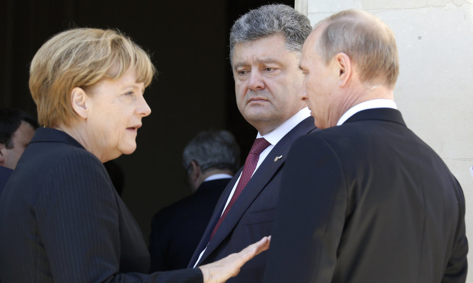 Angela Merke, Petro Porošenka, Vladimiras Putinas