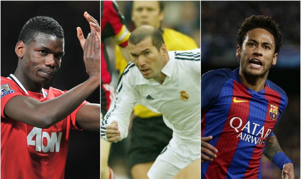 Paulis Pogba, Zinedine'as Zidane'as ir Neymaras