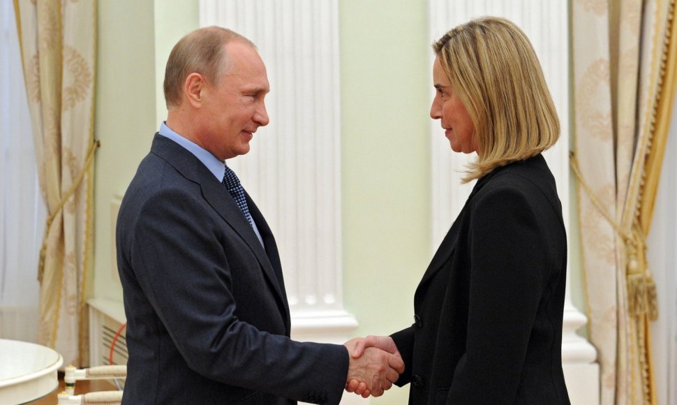 Vladimiras Putinas ir Federica Mogherini
