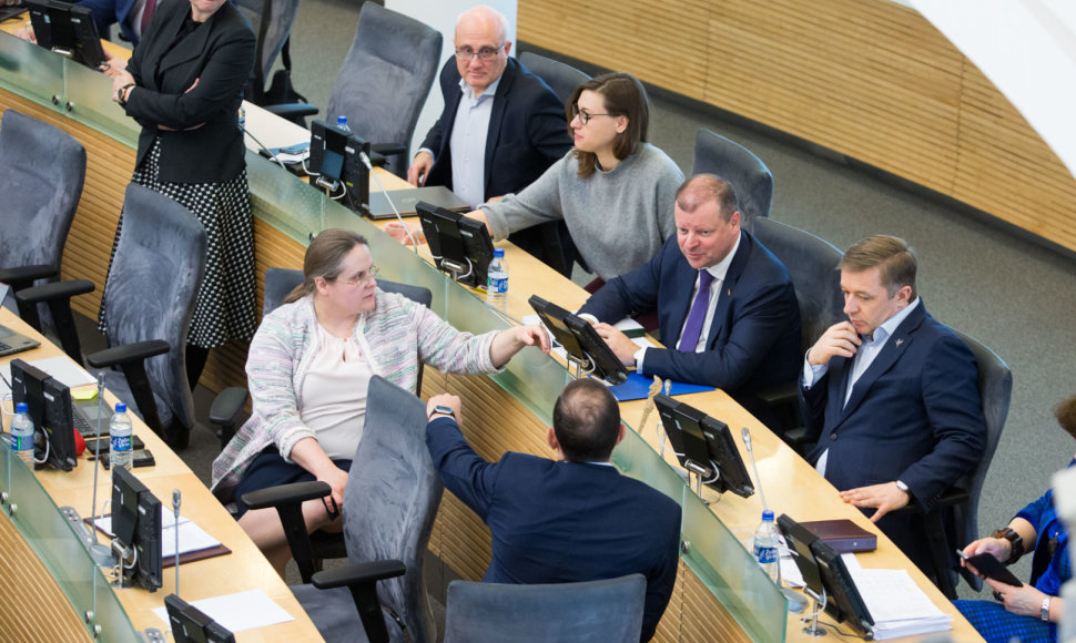 Agnė Širinskienė, Saulius Skvernelis, Ramūnas Karbauskis