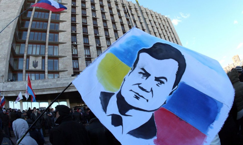 Plakatas su Viktoro Janukovyčiaus atvaizdu