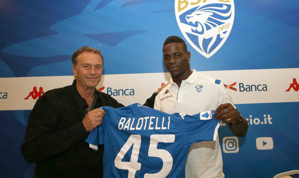 Massimo Cellino ir Mario Balotelli