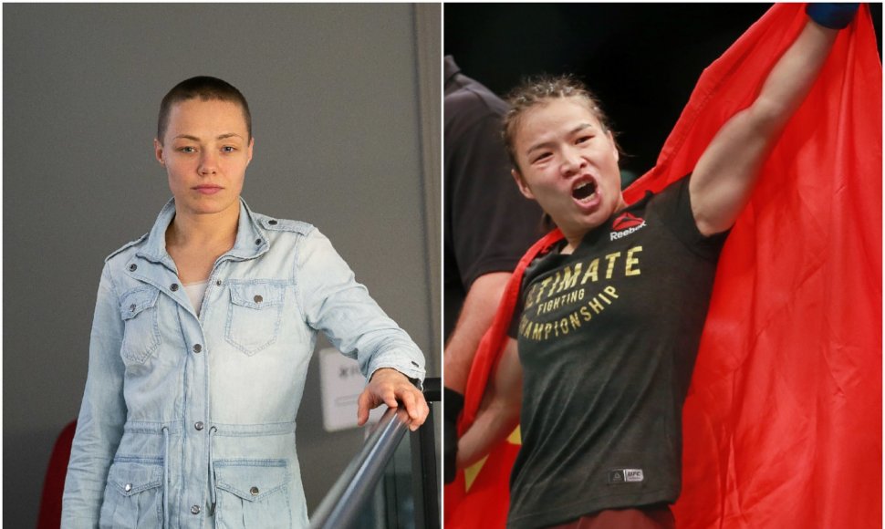 Rožė Namajunas ir Zhang Weili