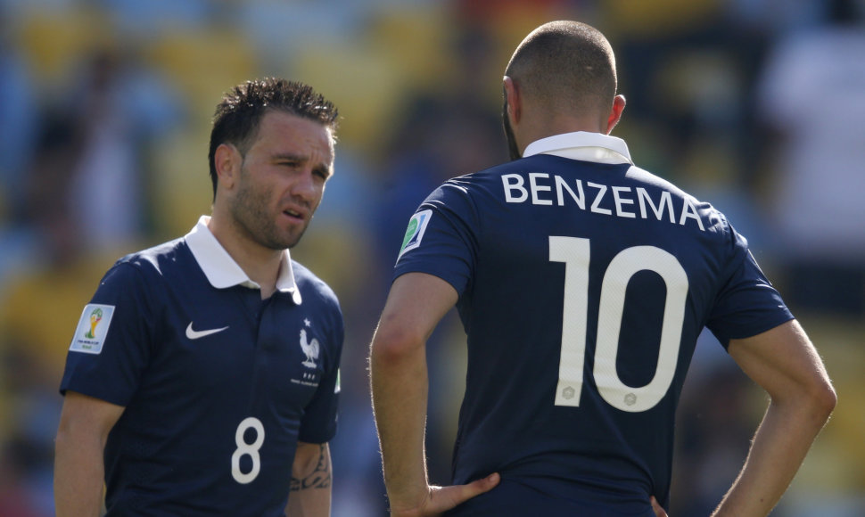 Mathieu Valbuena ir Karimas Benzema