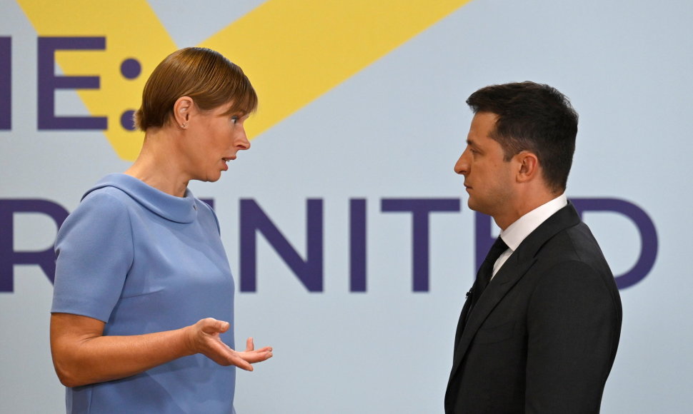 Kersti Kaljulaid ir Volodymyras Zelenskis