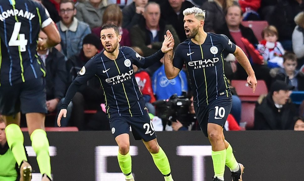 Bernardo Silva ir Sergio Aguero