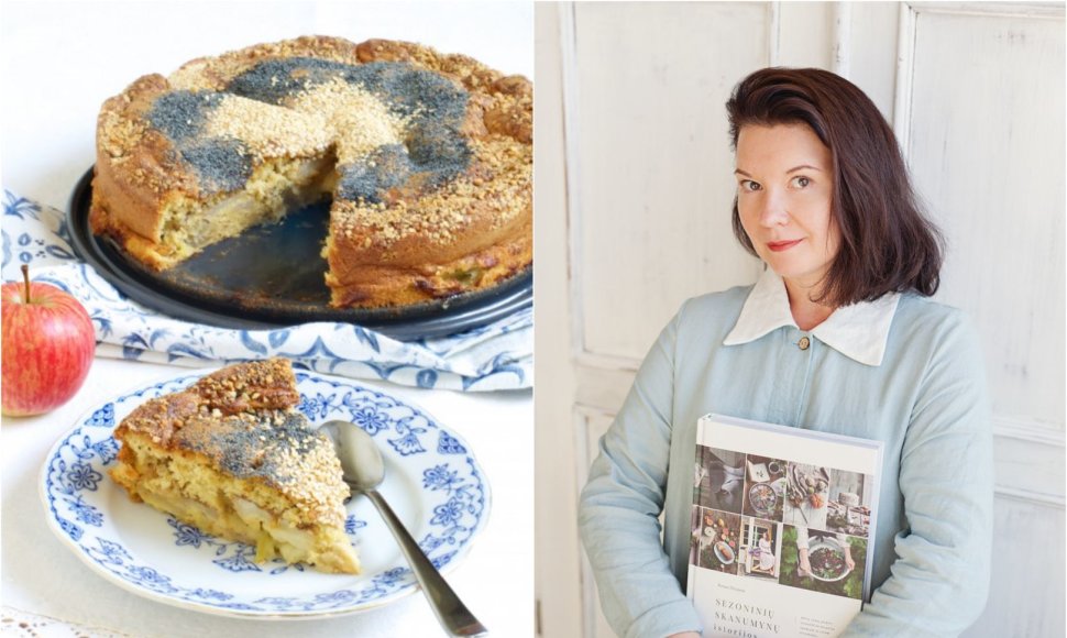 Renata Ničajienė ir jos keptas obuolių pyragas