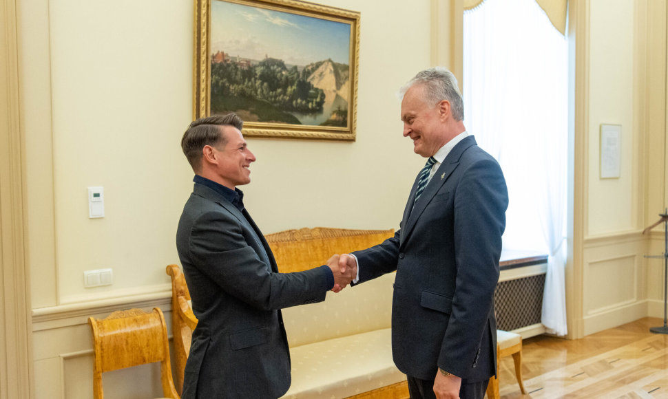 Aurimas Valujavičius susitiko su prezidentu Gitanu Nausėda