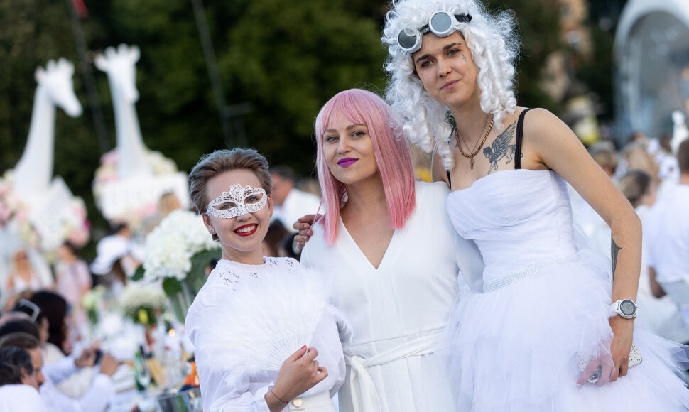 Eleganti&scaron;ka baltoji vakarienė &bdquo;Le D&icirc;ner en Blanc Vilniuje&ldquo; / Gretos Skaraitienės nuotr.