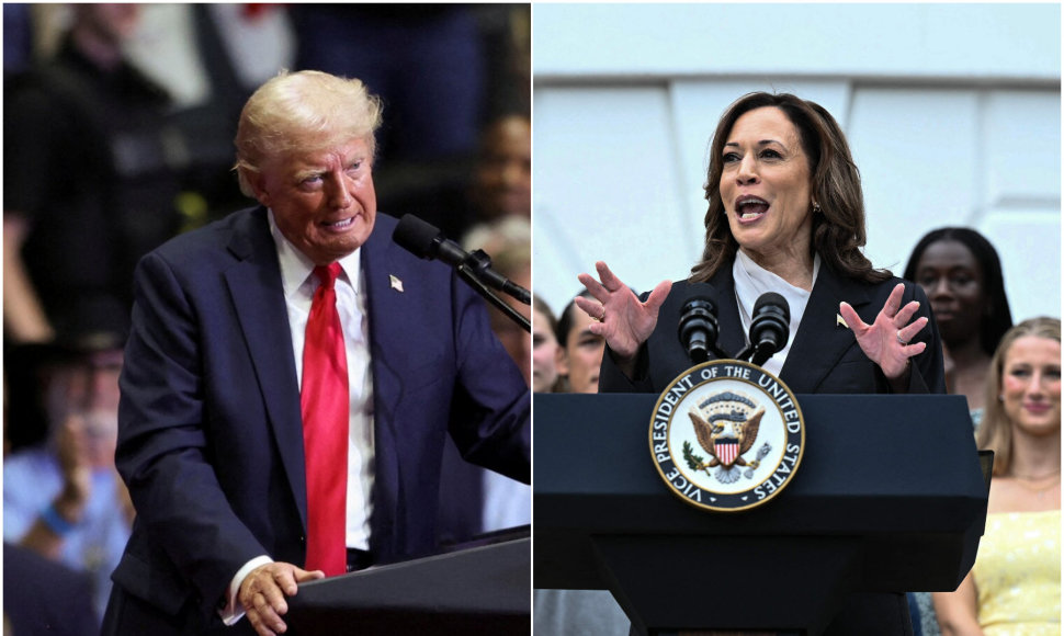 Donaldas Trumpas ir Kamala Harris