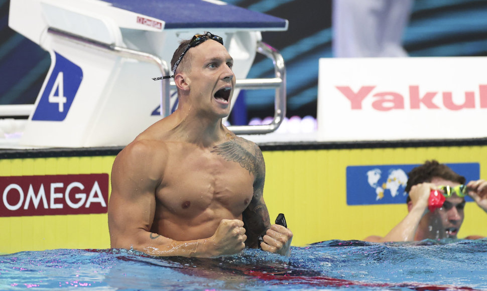 Caelebas Dresselis Budapešte laimėjo auksą 50 m peteliške finale.