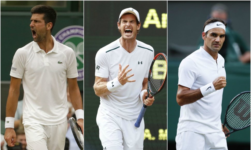 Novakas Džokovičius, Andy Murray ir Rogeris Federeris