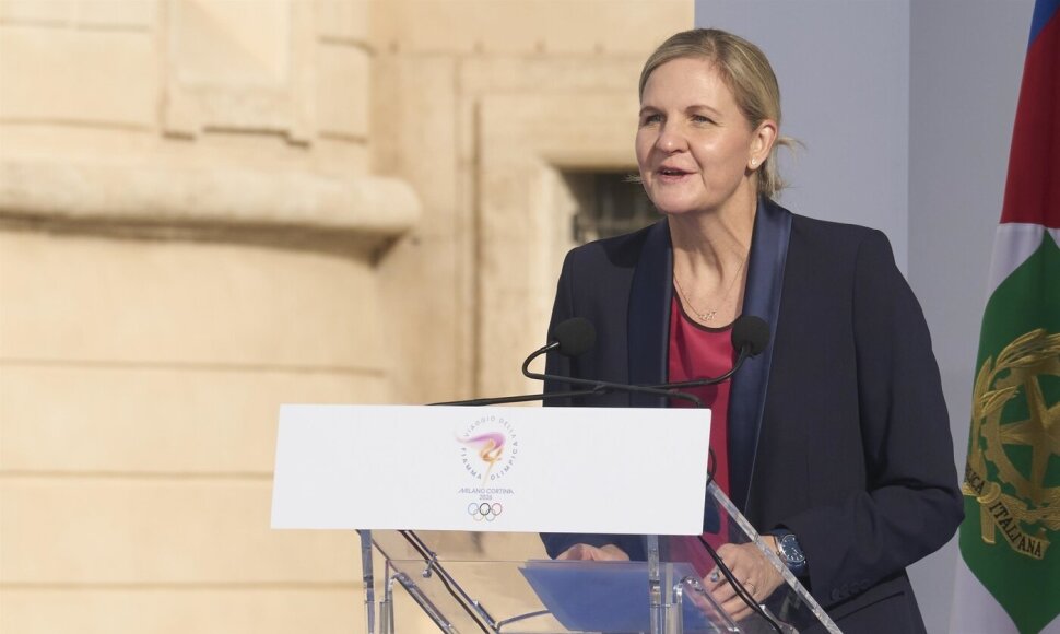 Tarptautinio olimpinio komiteto prezidentė Kirsty Coventry