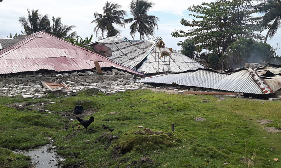 Žemės drebėjimo Indonezijoje padariniai