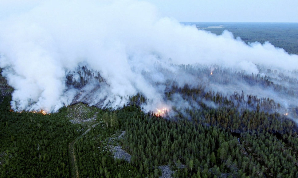 Miško gaisras Suomijoje