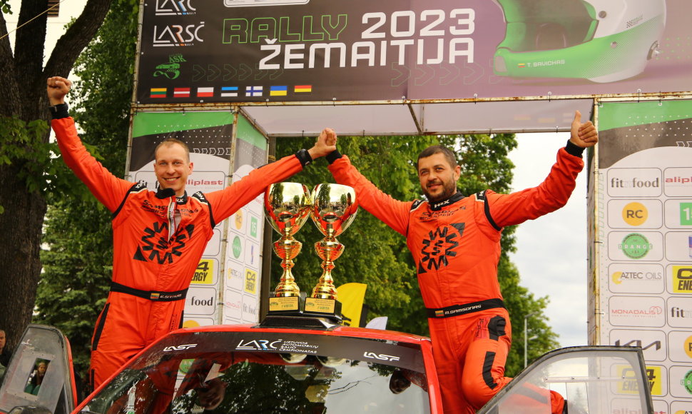 „Rally Žemaitija 2023“ finišo podiumas