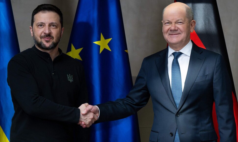 Volodymyras Zelenskis ir Olafas Scholzas
