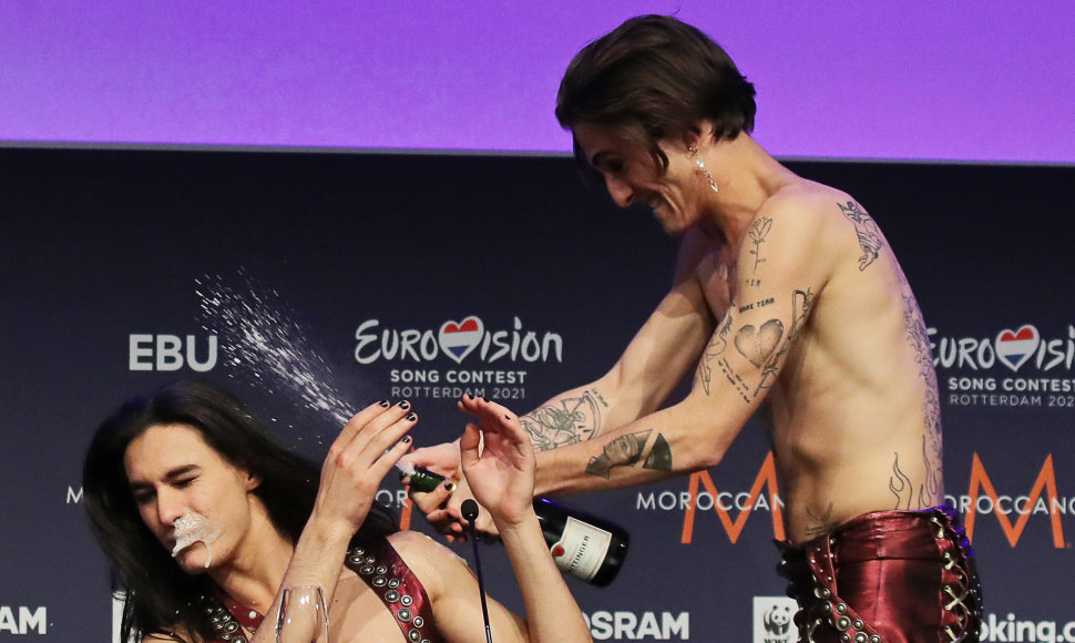 „Eurovizijos“ nugalėtojų „Måneskin“ spaudos konferencija