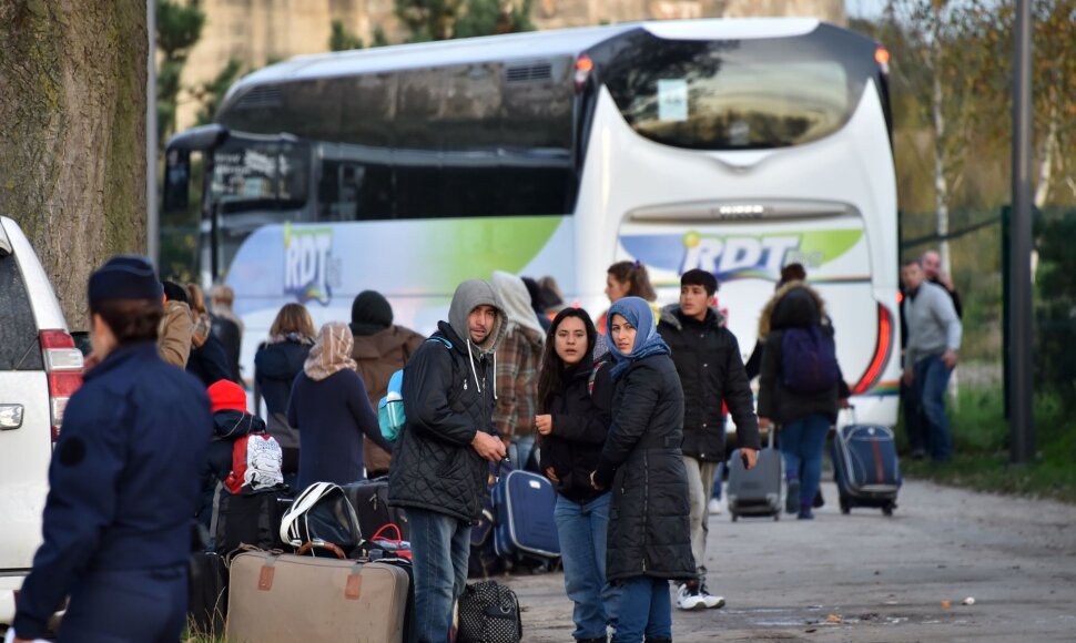 Migrantai Kalė stovykloje