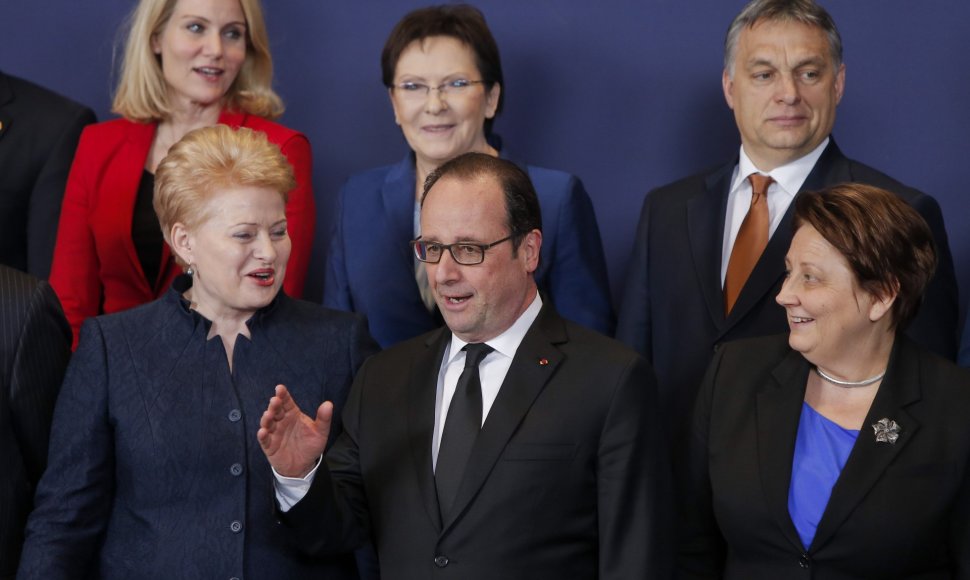 ES valstybių vadovai (D.Grybauskaitė, F,Hollande'as ir kiti) susitarė dėl sankcijų Rusijai galiojimo