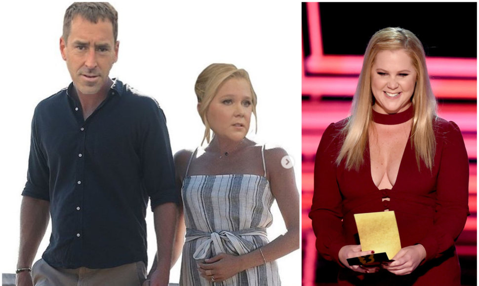 Amy Schumer apie savo nėštumą pranešė pasitelkusi princo Harry ir Meghan Markle nuotrauką