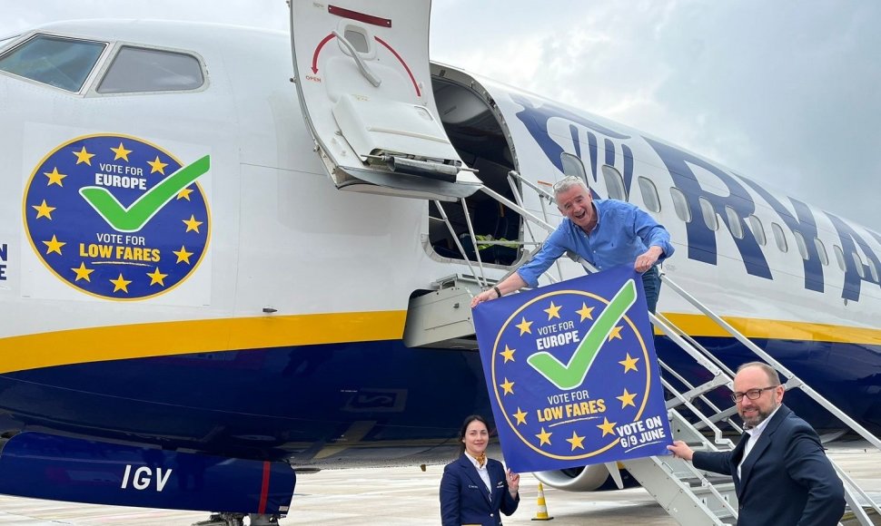 „Ryanair“ skatina balsuoti EP rinkimuose