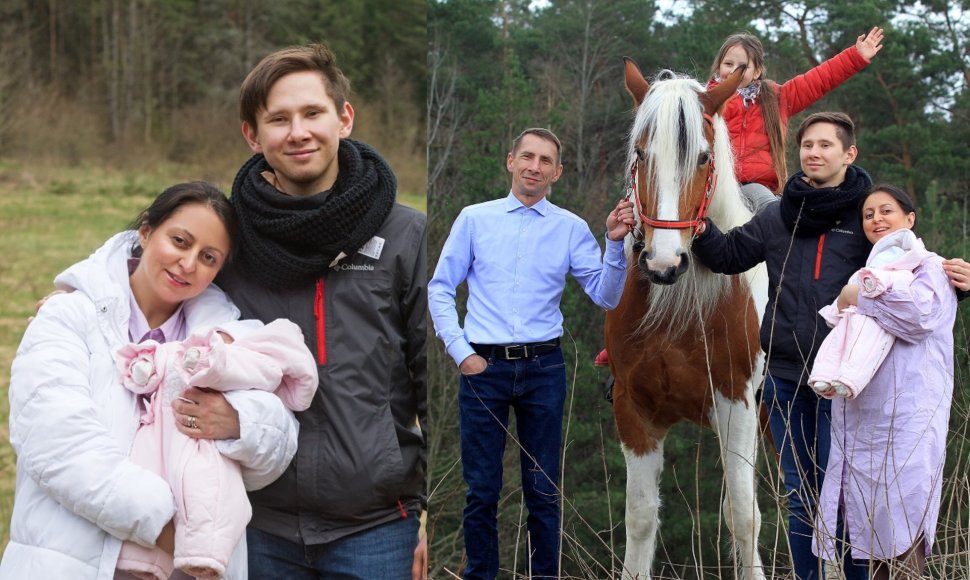 R.Morozovienės fotosesija su žirgais ir šeima