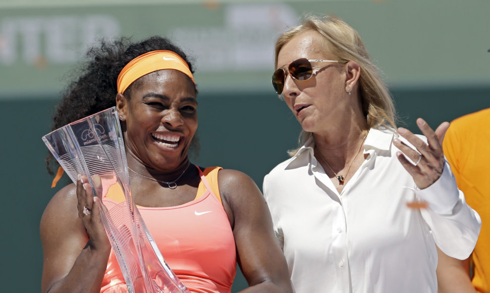 Serena Williams ir Martina Navratilova