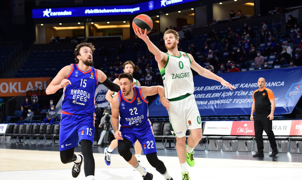 Sunkus mūšis Stambule: „Anadolu Efes“ – „Žalgiris“