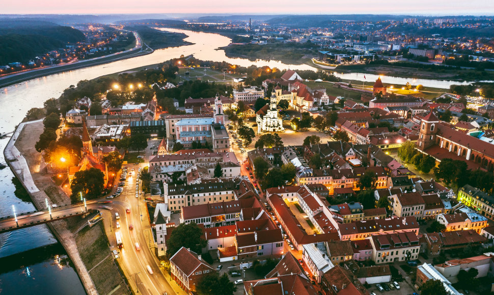 Kauno senamiesčio panorama