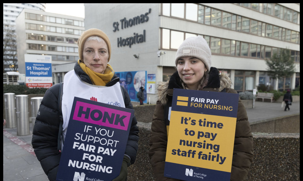 JK streikuoja sveikatos apsaugos sektoriaus darbuotojai