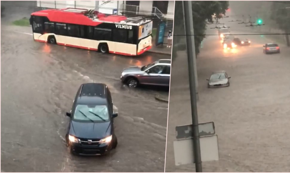 Potvynis Antakalnio gatvėje