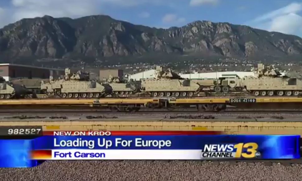 JAV kariuomenės daliniai ruošiami permetimui į Europą