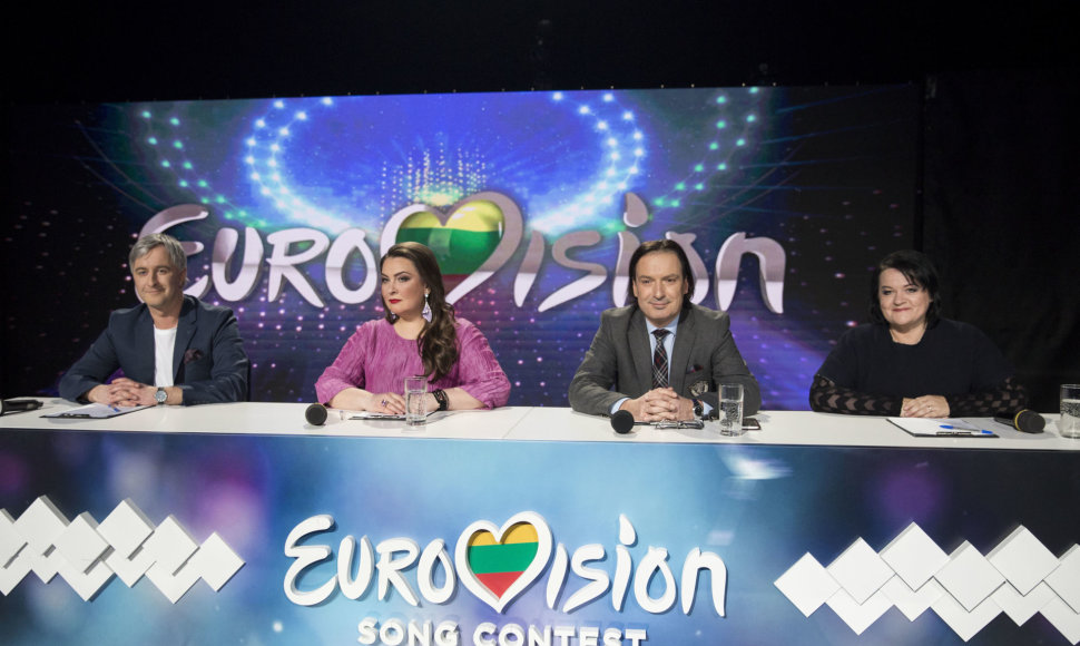 „Eurovizijos“ atrankos filmavimo akimirka