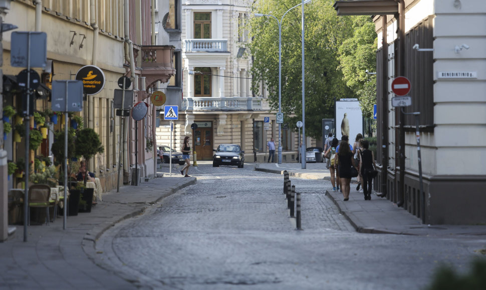 Tuščios Vilniaus gatvės šeštadienį